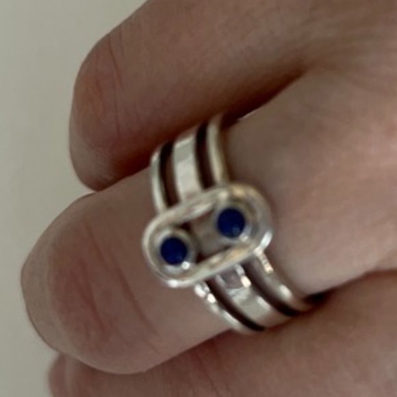 Pamela Love  sterling silver with lapis inlay - Picture 7 of 7